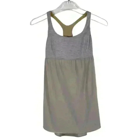 Lululemon Women's Light Gray Power Dance Tank With Shelf Bra SIZE-6 - Picture 1 of 10